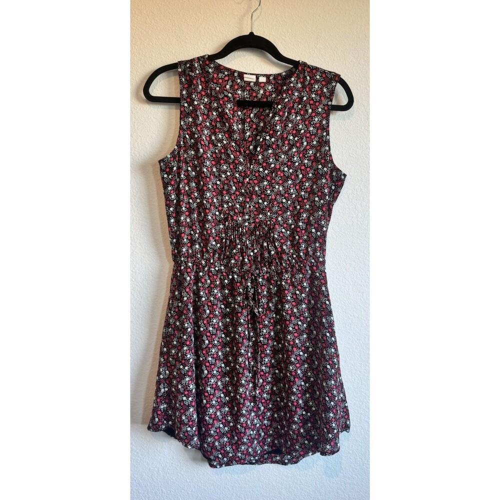 Gap Women's Floral V Neck Sleeveless Dress Fit & Flare Lined Small
